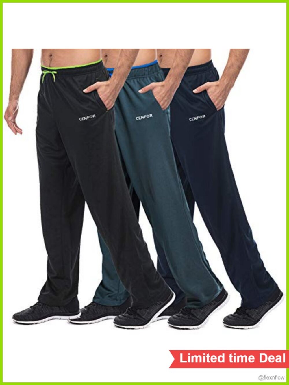 Men's Lightweight Active Sweatpants Pull-On Elastic Waist Straight Leg